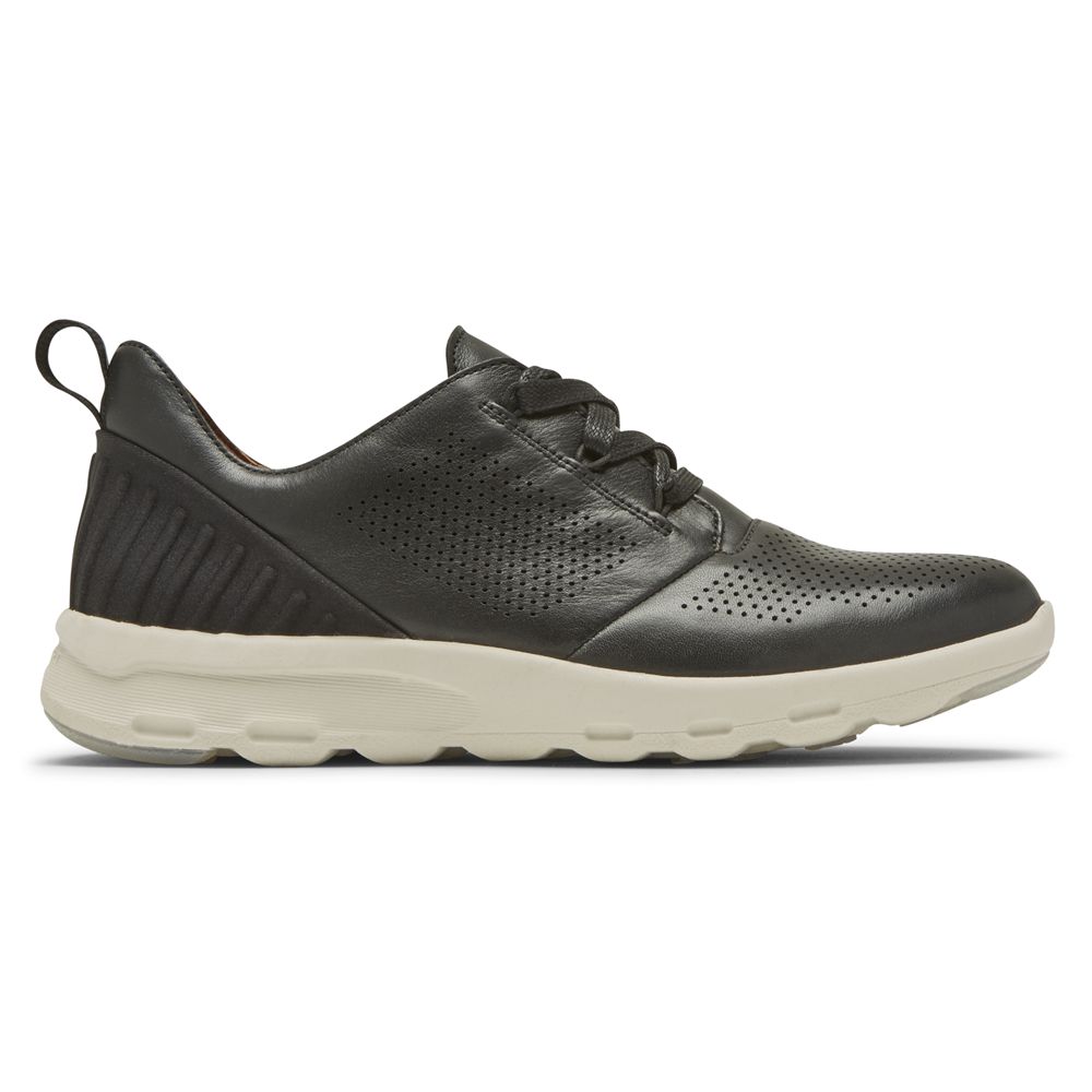 Rockport Women's Pulsetech Tie Sneakers - Black - USA (3651BWISH)